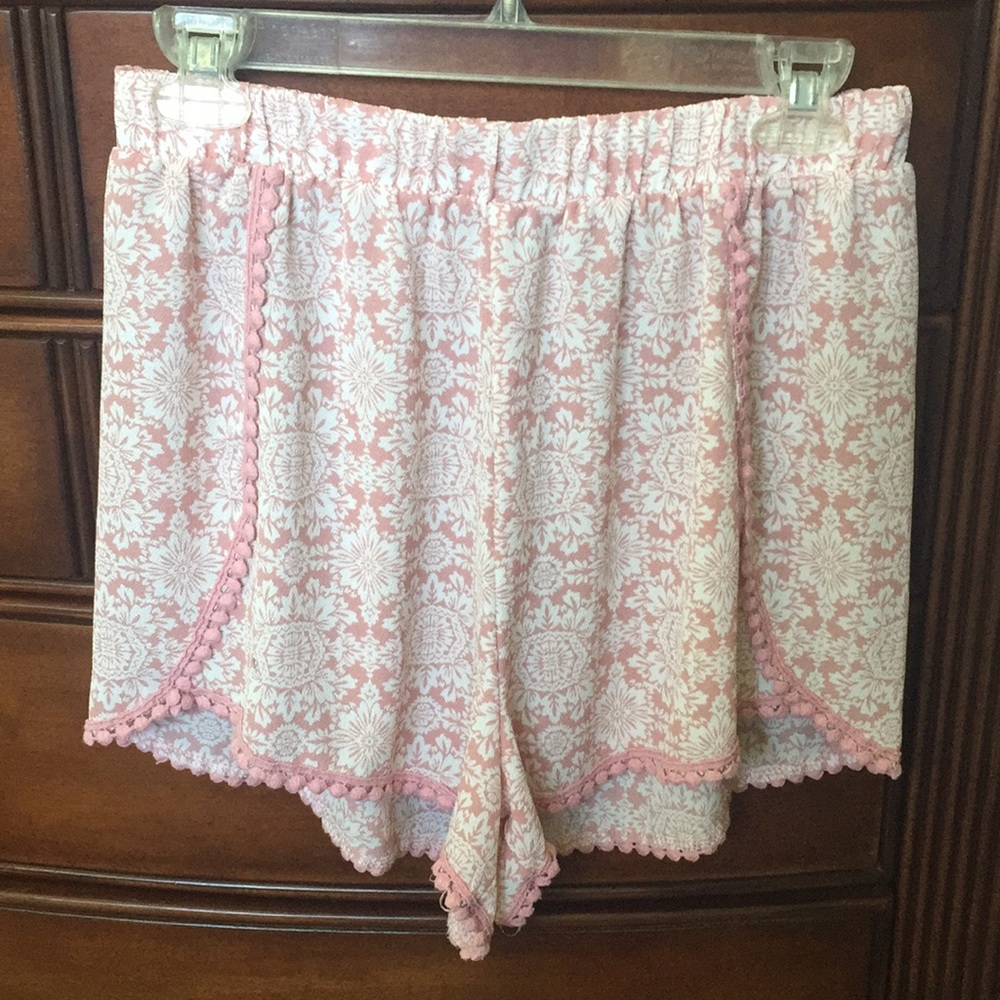 Pink Charlotte Russe Flowy Shorts